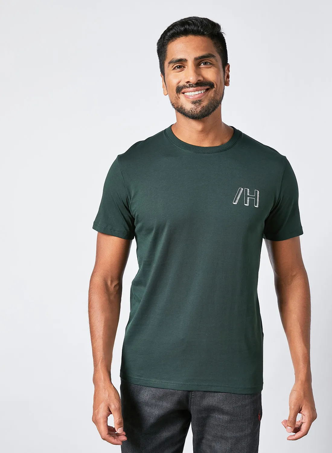 Selected Homme Logo T-Shirt Green