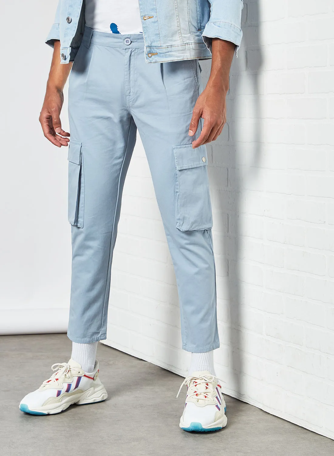 Blue Saint Tapered Fit Trousers Blue