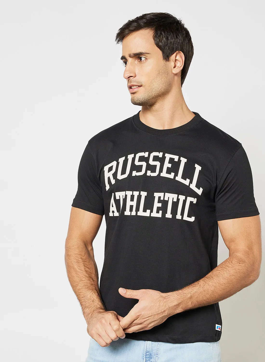 Russell Athletic Logo Print T-Shirt Black