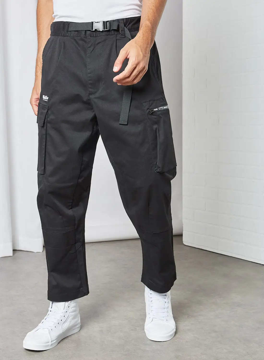 MUSIUM DIV. Woven Relaxed Fit Pants Black