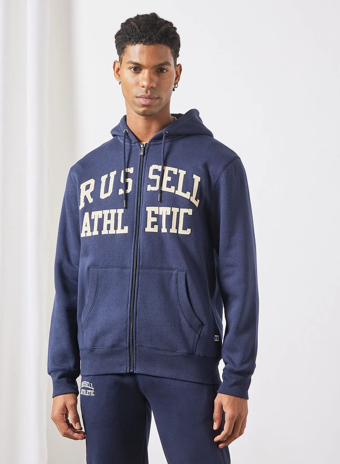 Russell Athletic Iconic-Zip Through Hoodie Blue