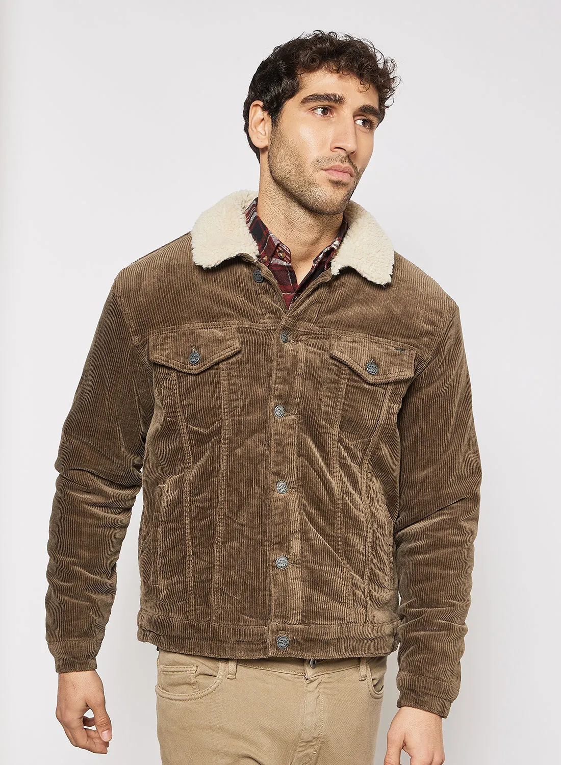 ONLY & SONS Corduroy Jacket Brown