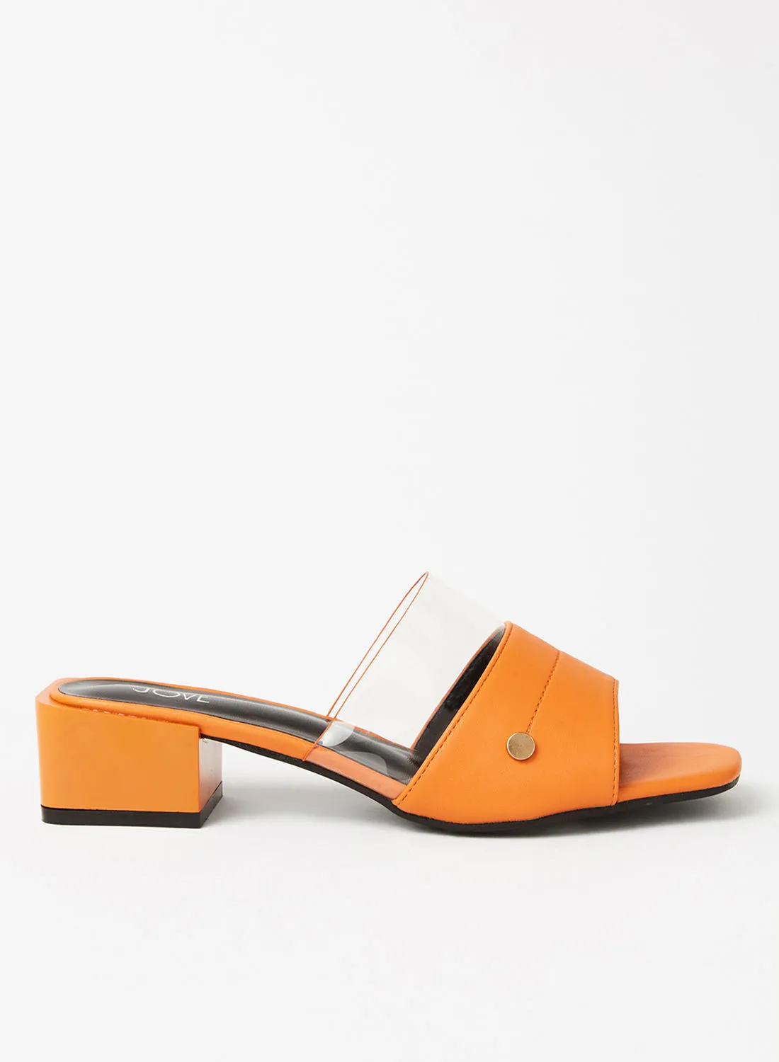 Jove Fashionable Heeled Sandals Orange/Black