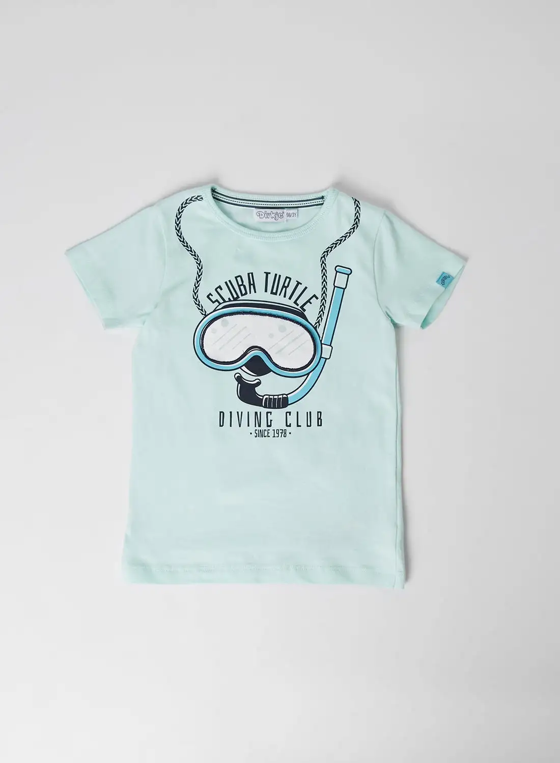 Dirkje Kids Graphic Print T-Shirt Light Aqua