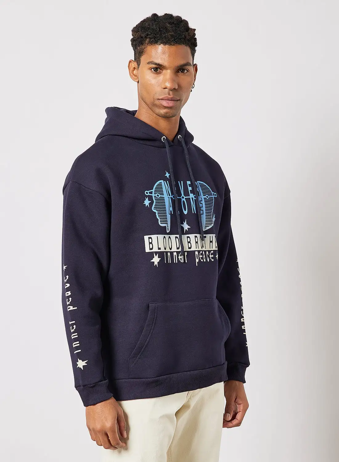 Blood Brother Cuba Graphic Hoodie Navy