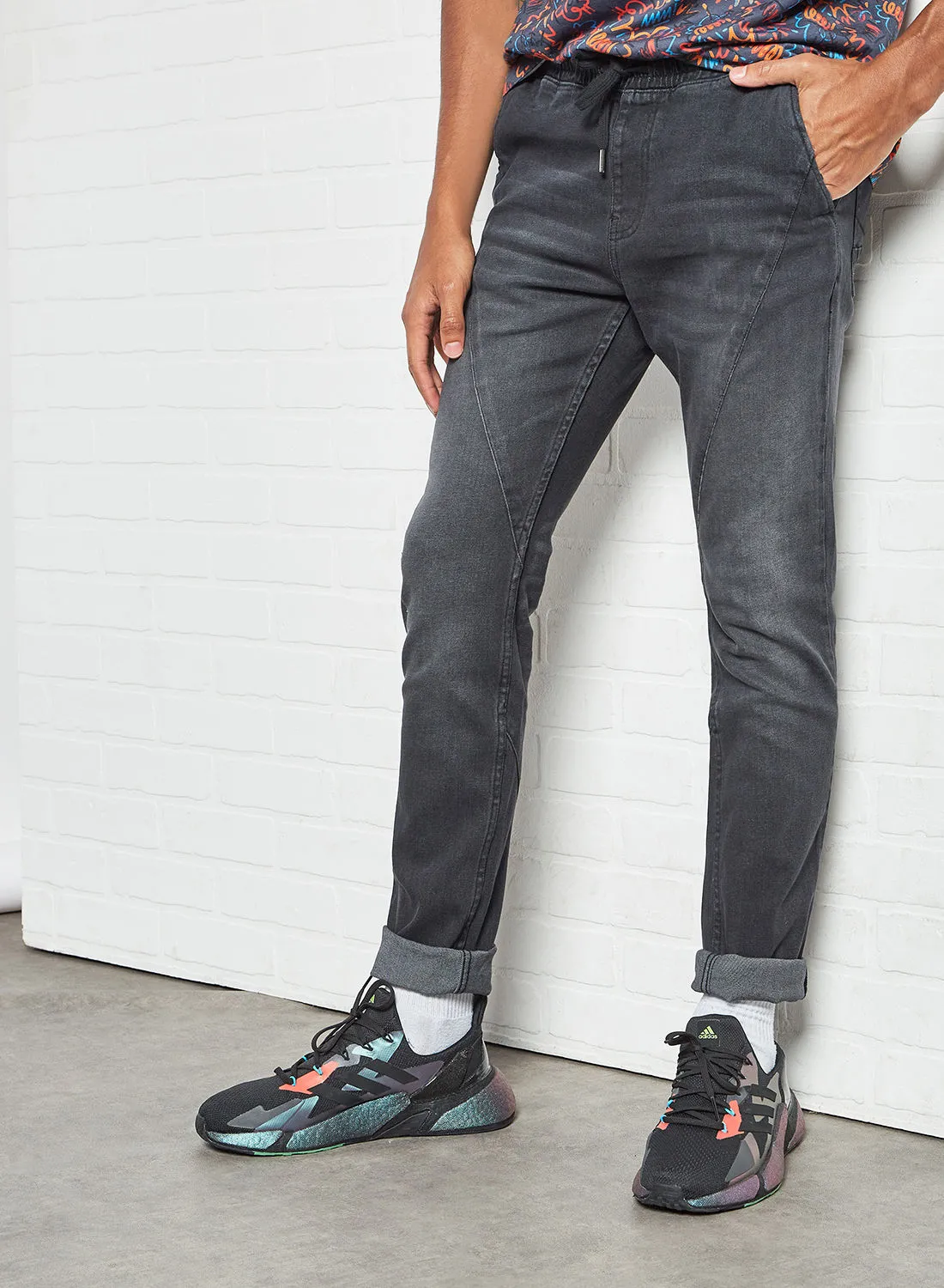 Blue Saint Men's Comfortable Stylish Cotton Jeans Grey