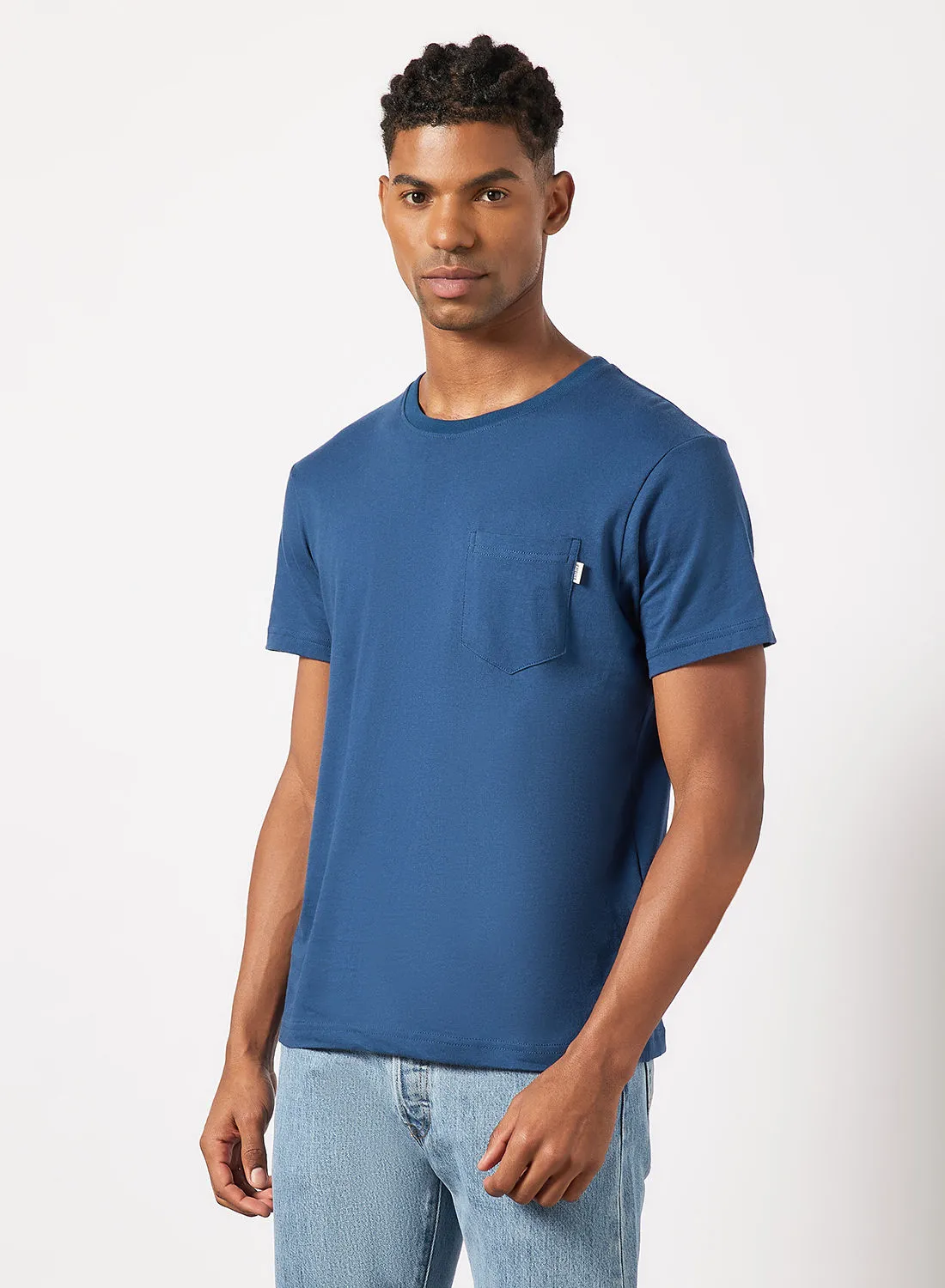 Sivvi x D'Atelier Patch Pocket T-Shirt أزرق