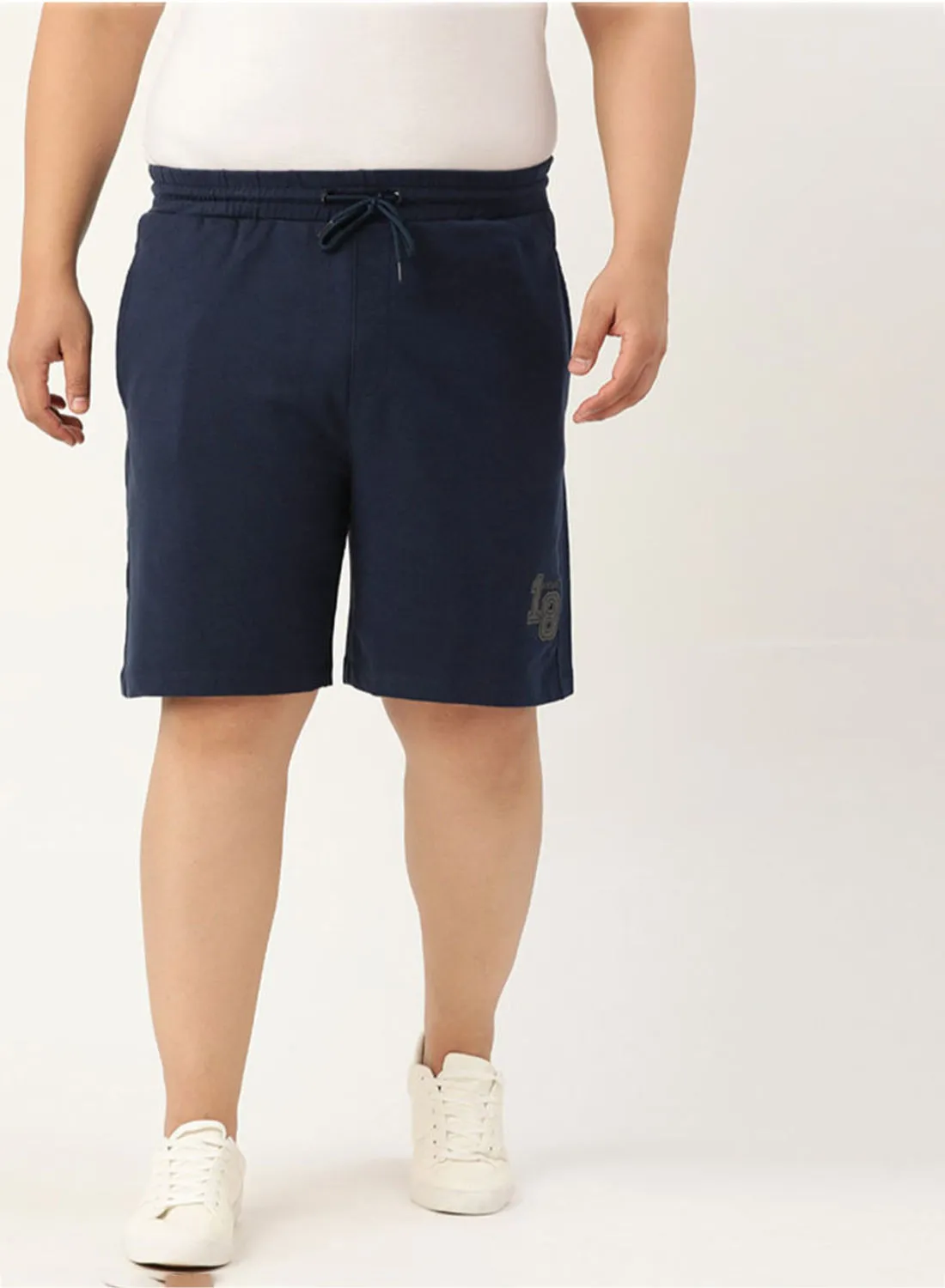 Sztori Men's Drawstring Regular Fit Shorts Navy Blue