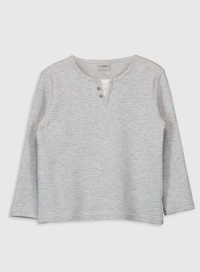 LC WAIKIKI Long Sleeves T-Shirt Grey