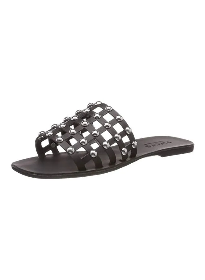 PIECES Studded Cage Sandals Black