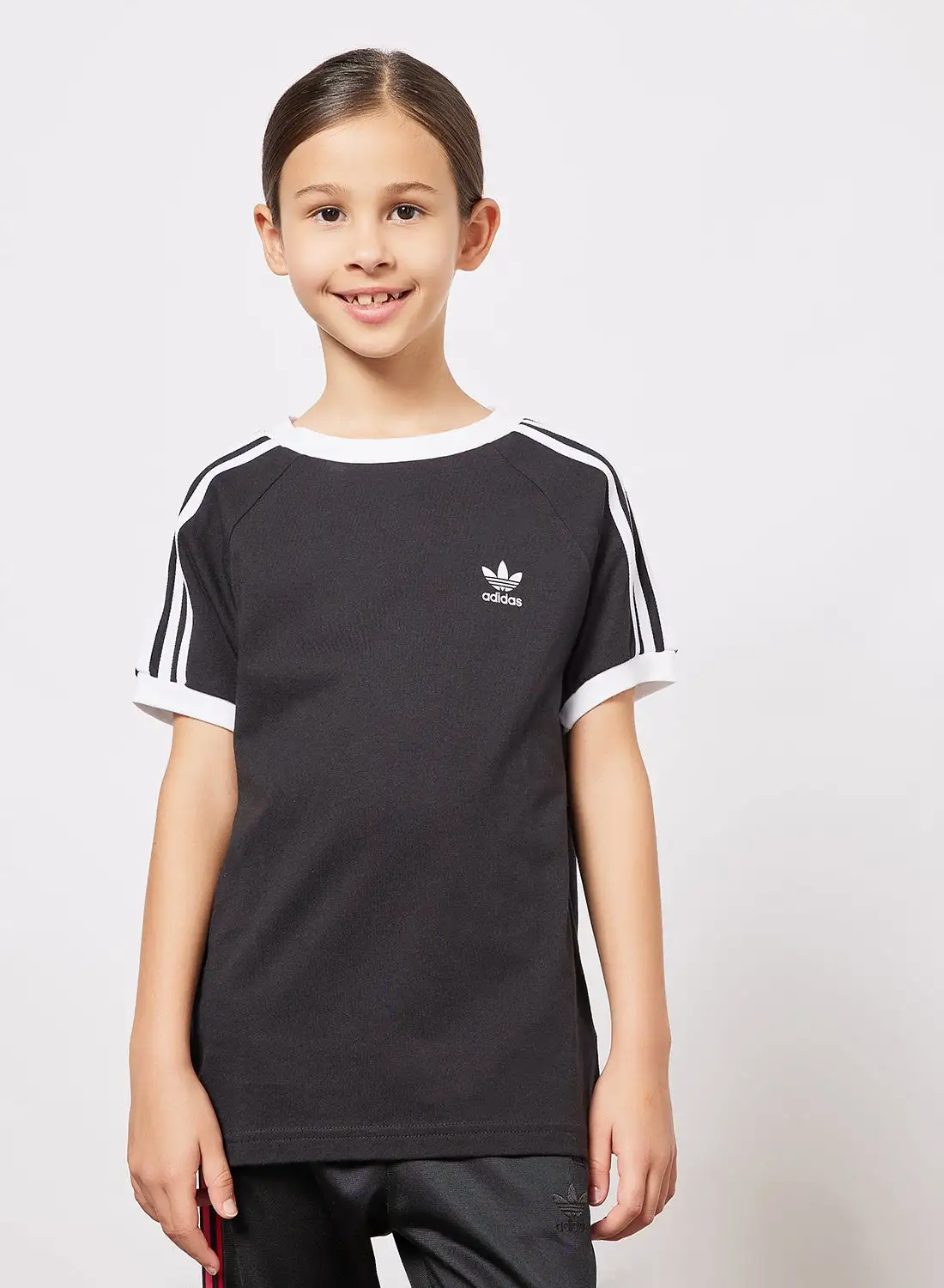 adidas Originals Kids Unisex Contrast Panel T-Shirt Black