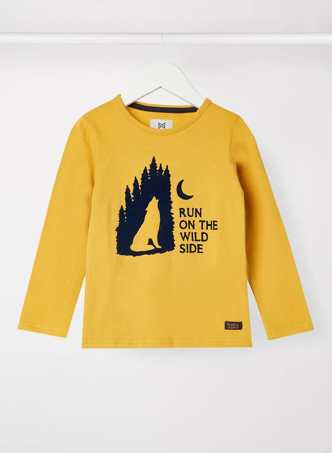 koko noko Kids/Teen Slogan Print T-Shirt Yellow
