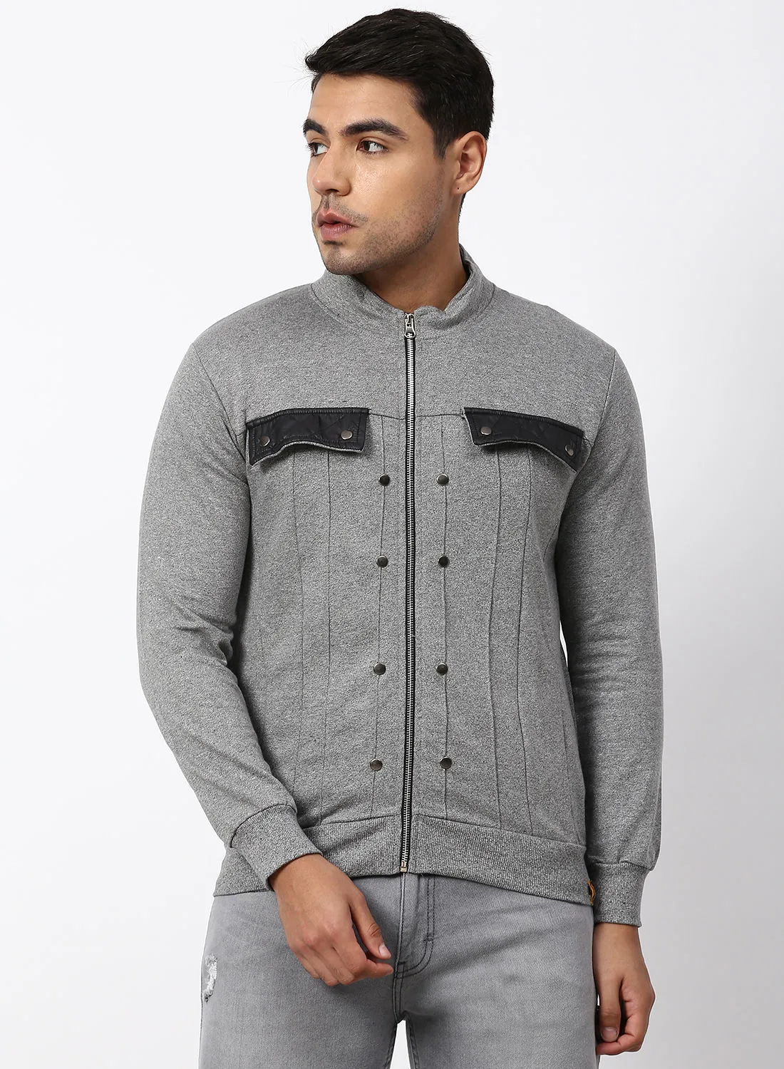 Campus Sutra Outerwear Comfortable Jacket Grey