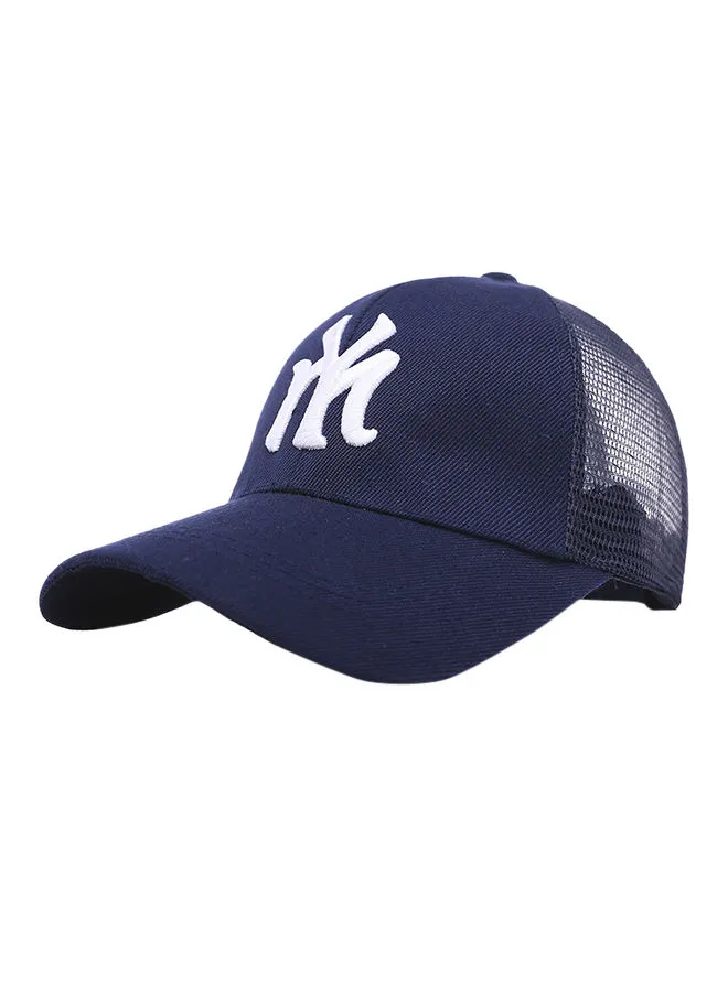 Generic قبعة صيفية شبكية مطرزة من نيويورك باللون الأزرق