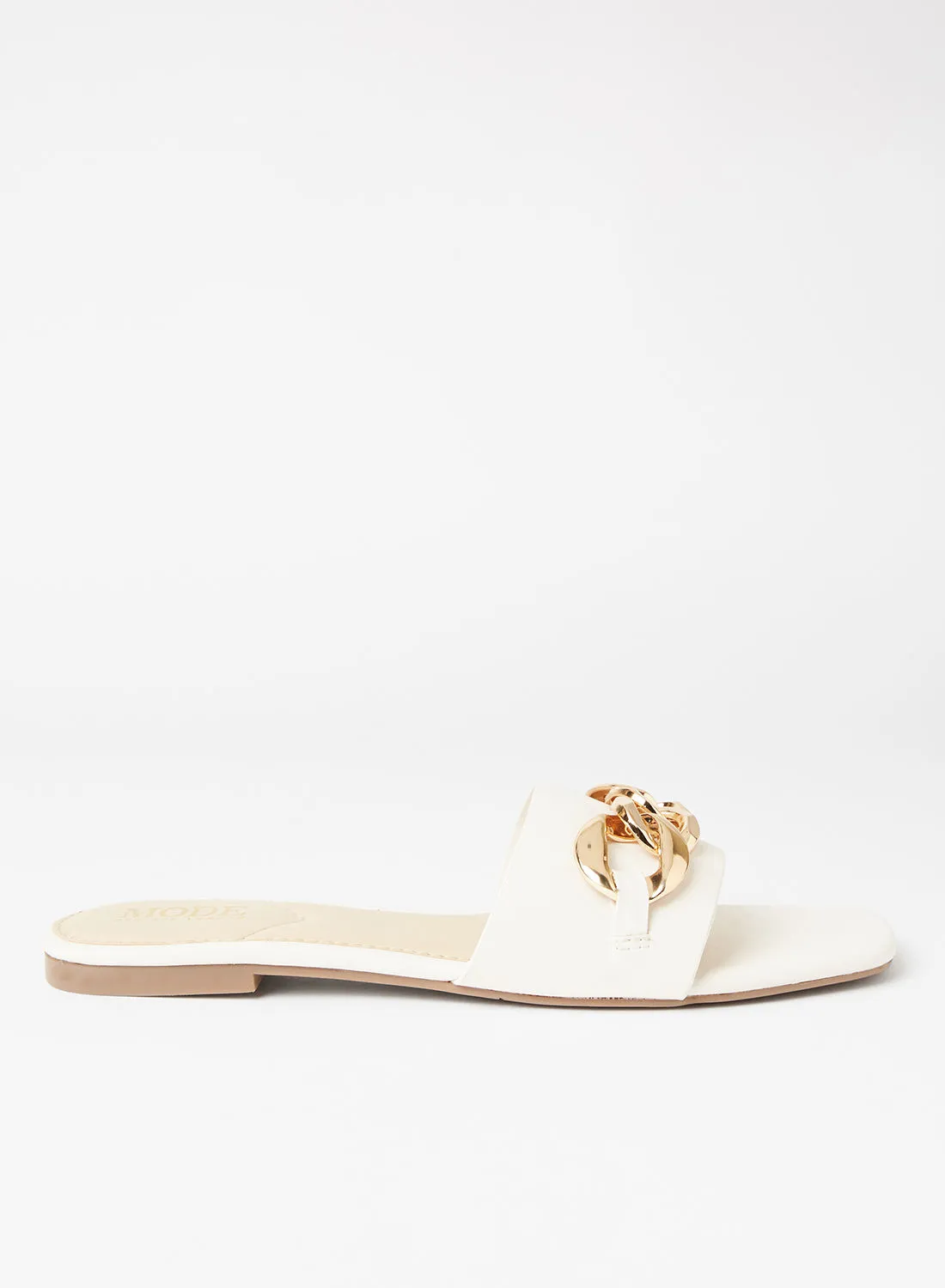 Mode By Red Tape Casual Flat Slides White