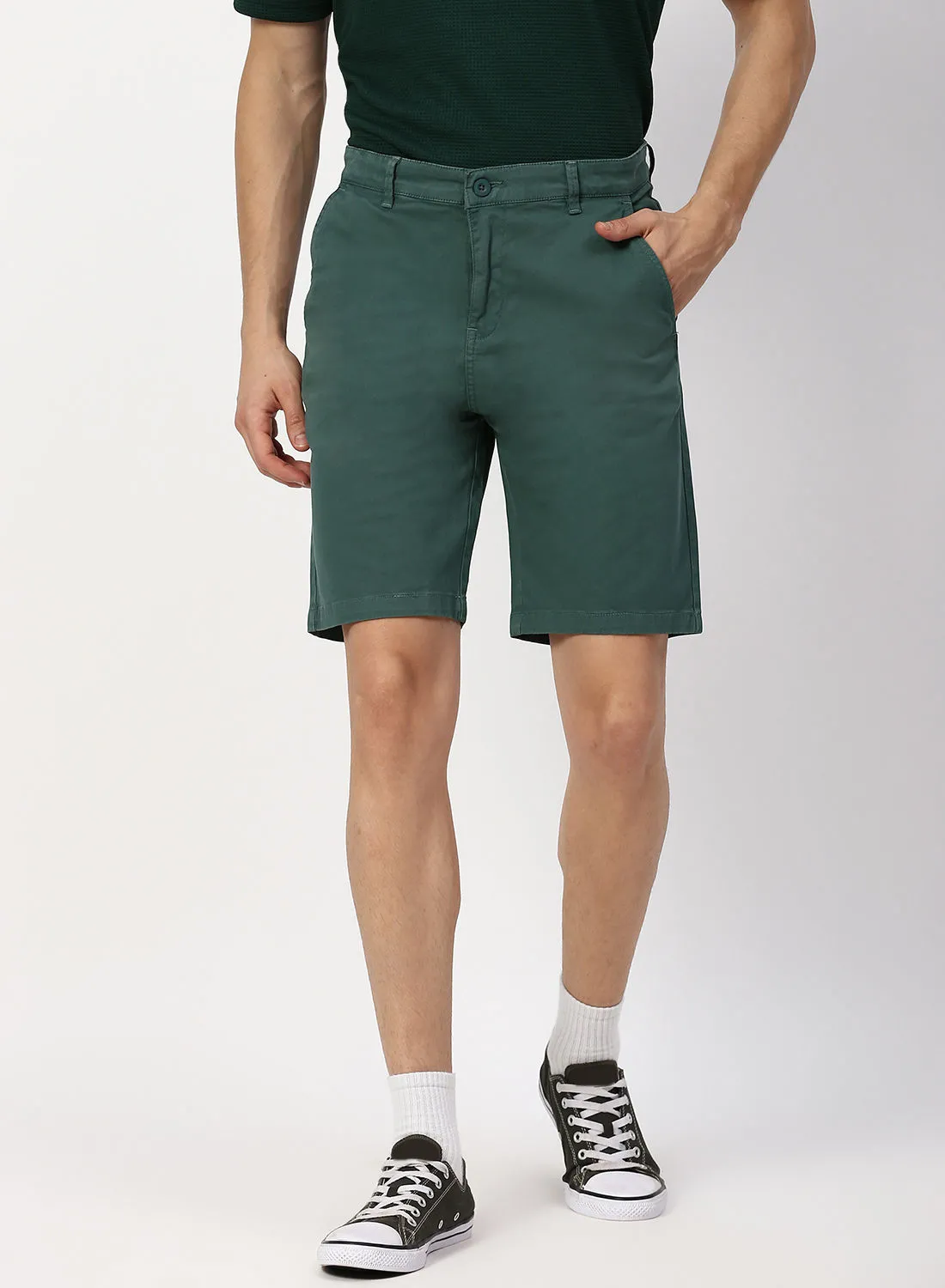 QUWA Comfort Stretch Twill Shorts Green
