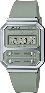 ساعة كاسيو لكلا الجنسين مينا رقمية شفافة بسوار راتنج A100WEF-3ADF