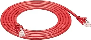 AmazonBasics Cat6 Snagless Ethernet Cable - 7-Foot, 5-Pack, Red