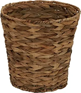 Household Essentials Woven Water Hyacinth Wicker Waste Basket, Natural