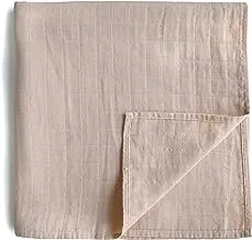 Mushie Muslin Baby Swaddle Blanket, 120 cm x 120 cm Size, Blush