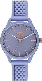 Slazenger Unisex 2035 Movement Watch, Analog Display and Silicone Strap - SL.9.6370.3.05, Light Blue