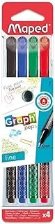 Maped Fineliner Graph-Pips Felt Tip Pens 4-Pieces
