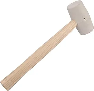 BMB Tools Hammer with Wood Handle|Rubber Hammer Head, Hammer With Wood Handle for Flooring, Tent Stakes, Woodworking, Tile Installation, Home Decoration|Soft Blow Tasks without Damage