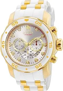 Invicta Men's Pro Diver Stainless Steel Quartz Watch With Silicone Strap Gold 26