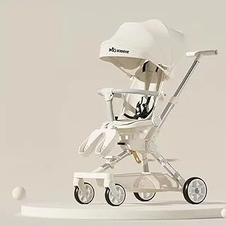 MG Kiddie 0-2 years Foldable Baby/Kids Travel Stroller with 360 degree Rotatable Seat, Foot Support, Adjustable Seating Angles, Bionic Eggshell Cockpit, Smooth Rides for Baby's. CS052-White