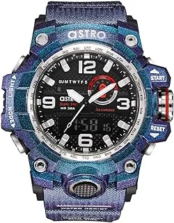 ASTRO Men's Watch, Analog-Digital Display and Polyurethane Strap - A22803-PPLB, Blue