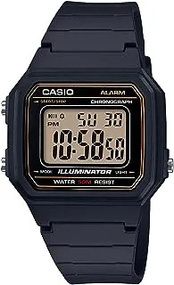 ساعة كاسيو كاجوال للرجال كوارتز راتنج كلاسيكية، اللون: أسود (الموديل: W-217H-9AVCF)