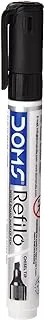 Doms 8684 White Board Chisel Tip Marker Pen 12-Piece Set, Black