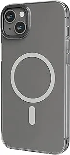 جراب خلفي شفاف من Levelo متوافق مع MagSafe Sensa للحماية من الصدمات/ حافة كلاسيكية/ مقاومة للصدمات/ حلقة كاميرا معدنية/ شفاف للغاية متوافق مع iPhone 14 6.1 بوصة (شفاف/رمادي)