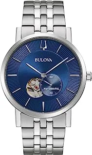 Bulova Men's American Clipper Automatic Leather Strap Watch, Open Aperture