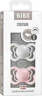 Bibs Pacifier Couture (Silicone) Sz 2 - Toddler (+6M) 2pc - Meadow/Earth