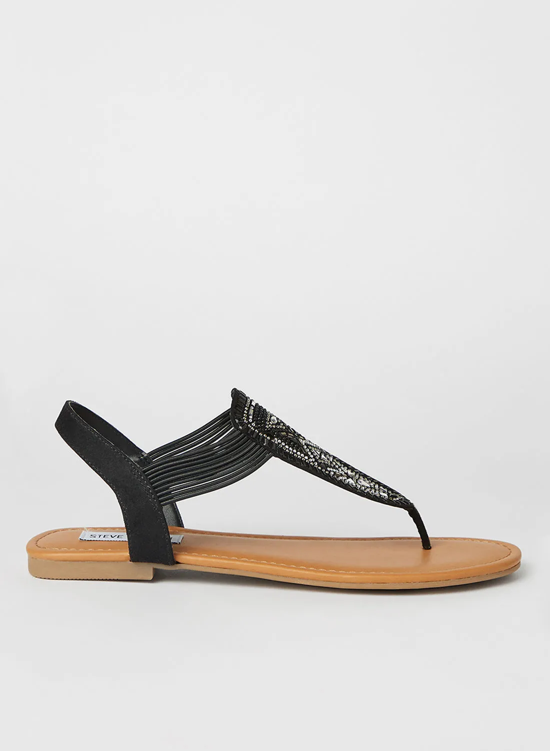 STEVE MADDEN Zurii Flat Sandals Black
