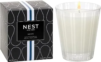 شمعة NEST Fragrances Linen الكلاسيكية، 8.1 أونصة