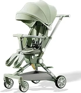 MG Kiddie 0-2 years Foldable Baby/Kids Travel Stroller with 360 degree Rotatable Seat, Foot Support, Adjustable Seating Angles, Bionic Eggshell Cockpit, Smooth Rides for Baby's. CS052-Green