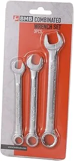 BMB Tools Combinated Wrench Set 3 Pieces |Slip Box End Reversible Ratcheting Wrench|Tooth Box End and Open End Standard