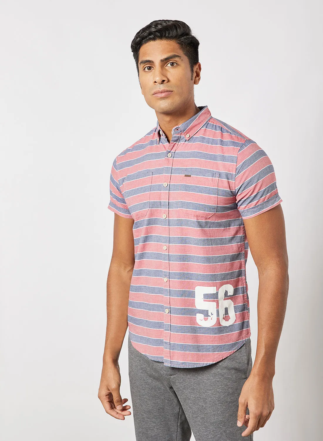 ABOF Slim Fit Short Sleeve Shirt Multicolour