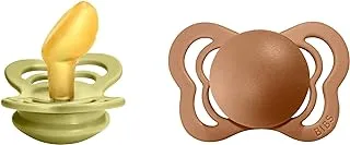 Bibs Pacifier Couture (Latex) Size 1 - Baby 0-6 Months 2pc - Meadow/Earth