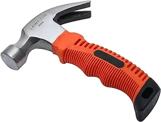 Lawazim Mini Hammer 250g| Straight Claw Hammer Forged and Heated Treated Carbon Steel |with non slip lagging