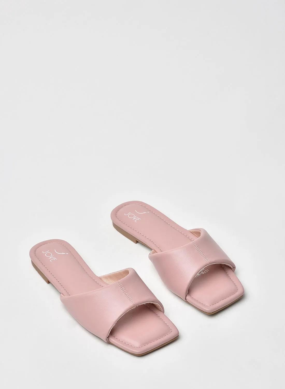 Jove Stylish Elegant Flat Sandals Pink