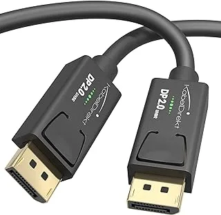 KabelDirekt – 8K DisplayPort Cable 2.0 – 3m – DP 2.0 cable with special A.I.S. shielding for gaming PCs/gaming laptops and high resolution 4K / 8K or super fast 144Hz, 240Hz or 360Hz