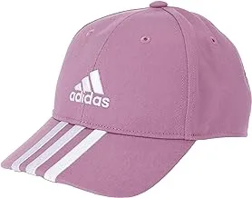 قبعة بيسبول من نسيج قطني طويل للكبار من Adidas بثلاثة خطوط