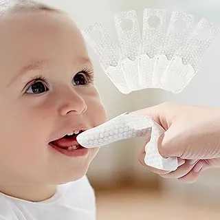 ECVV 30 قطعة فرشاة أسنان للأطفال حديثي الولادة مناديل الأسنان واللثة منظف فم الرضع لتدريب طفلك على عادات الفم الصحية
