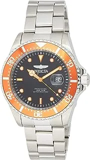 ساعة إنفيكتا الرجالية Pro Diver 43 ملم من الفولاذ المقاوم للصدأ كوارتز كاجوال ، فضي / برتقالي ، ذهبي / بيج ، لونين / فضي (الموديل: 22022، 22065، 22061)