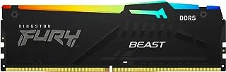 Kingston Fury Beast DDR5 RGB 16GB (2x8GB) 5200MT/s DDR5 CL40 DIMM Desktop Gaming Memory Kit of 2 - KF552C40BBAK2-16