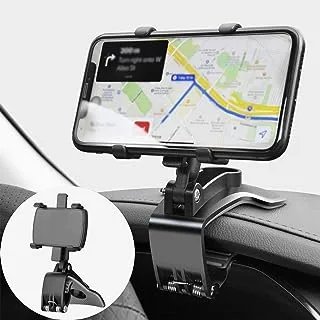 ECVV Car Phone Holder, Mount Dashboard Phone Car Holder 360 Degree Rotation Cell Phone Holder for Car Clip Mount 3-in-1 Multi-Function Phone Car Mount Suitable for 4-7 Inches Smartphones