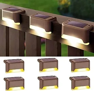 Solar Light Outdoor,HXDream Solar Deck Lights Outdoor 6 Pack, Solar Step Lights Waterproof Led Solar lights for Outdoor Stairs, Step, Fence, Yard, Patio, and Pathway(Warm)